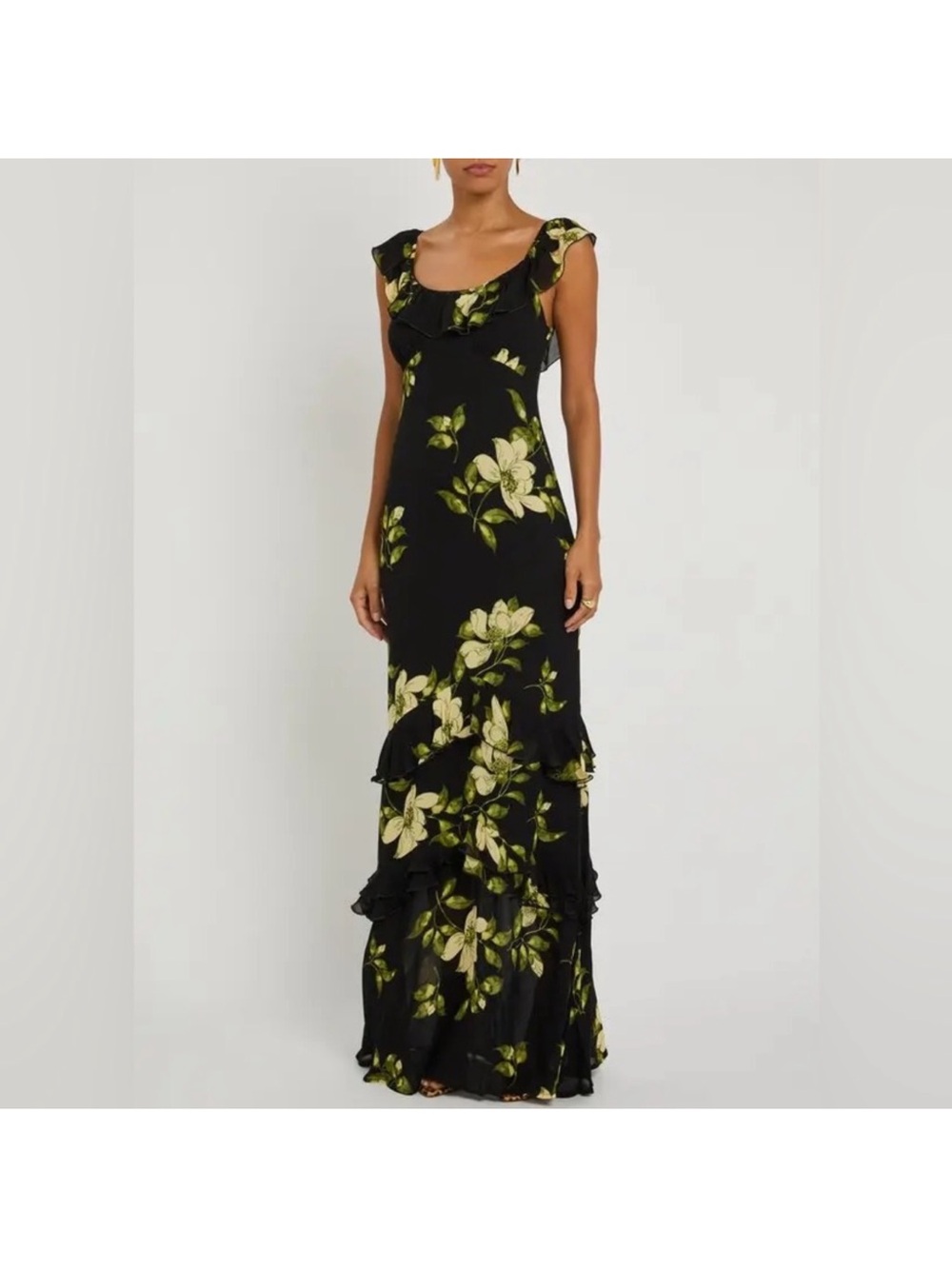 Reformation Silk Tripoli Floral-Print Silk-Georgette Maxi Dress - 4